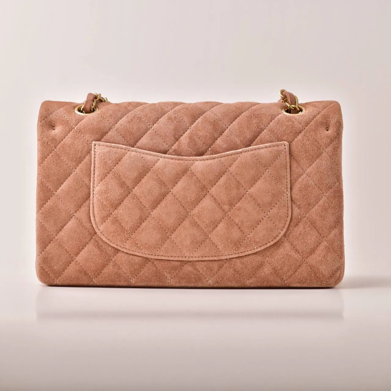 Chanel Classic Flap Light Pink Suede Medium Bag