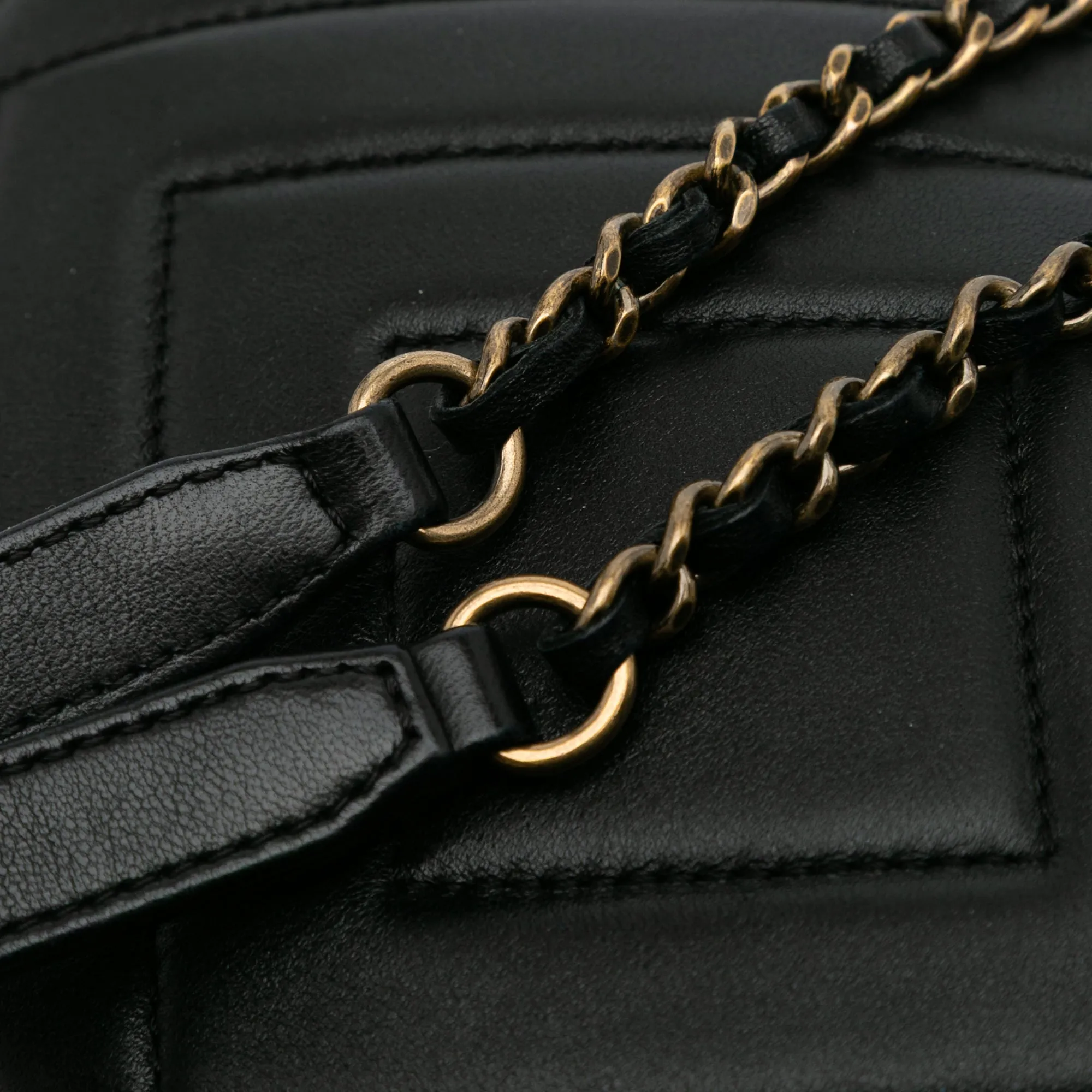 Chevron Lambskin Pyramid CC Camera Bag
