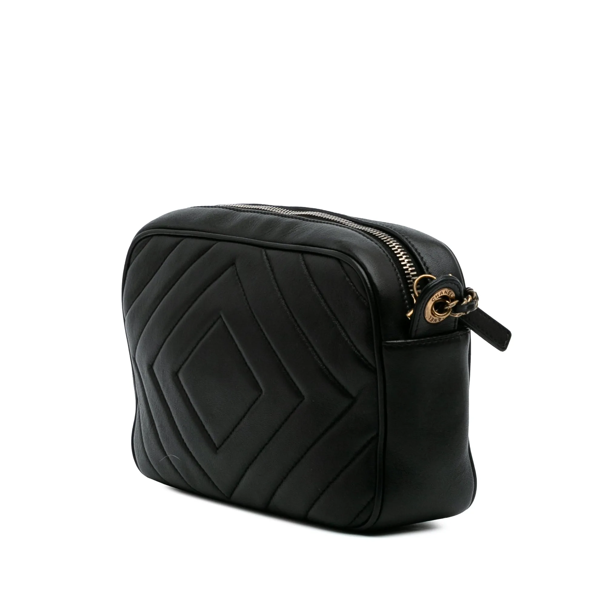 Chevron Lambskin Pyramid CC Camera Bag