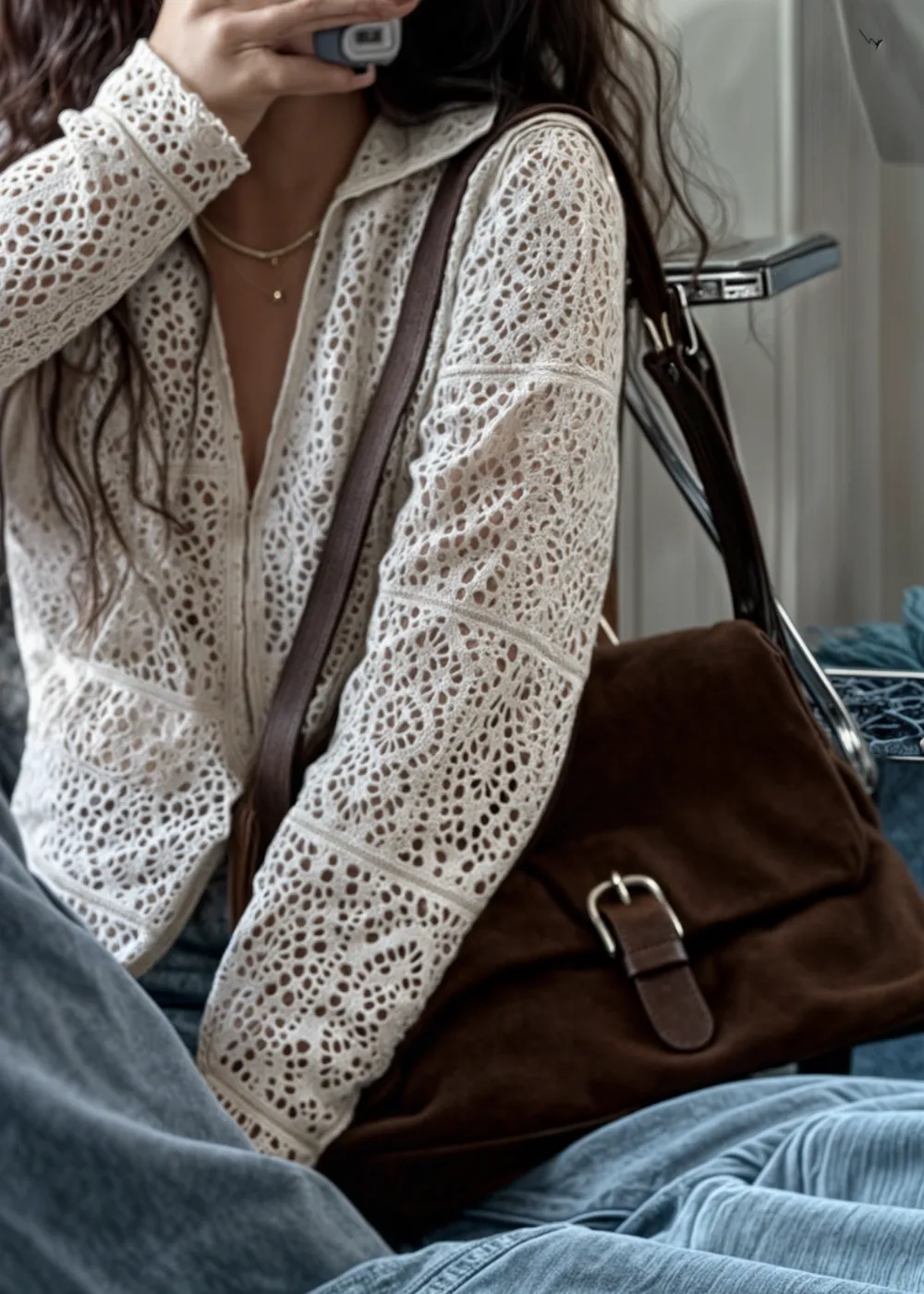 Chiara Suede Handbag