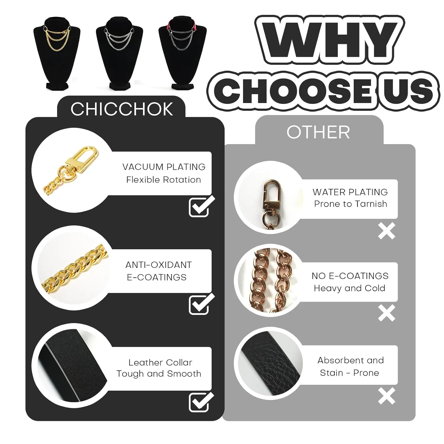 CHIC CHOK Breathless Pulling Fashion and Fun Choker for Women Men Cool Punk Goth