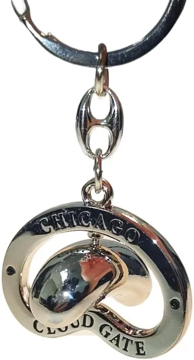 Chicago Bean Spinner Keychain