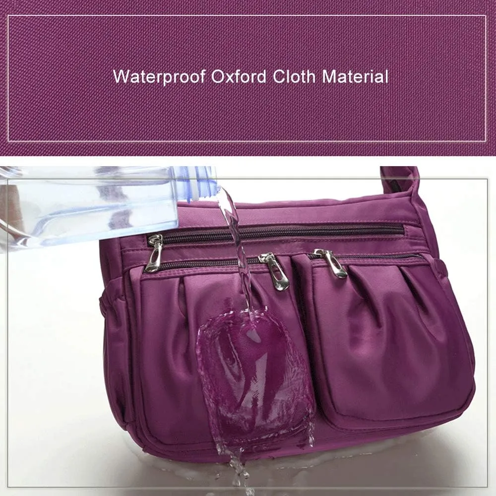 Chikencall Crossbody Bag for Women Waterproof Shoulder Bag Nylon Handbag Travel Work Purses