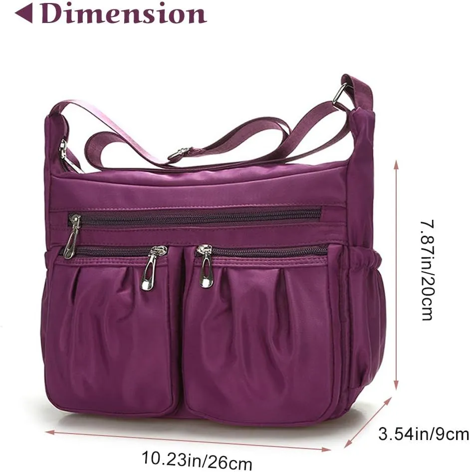 Chikencall Crossbody Bag for Women Waterproof Shoulder Bag Nylon Handbag Travel Work Purses