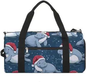 Christmas Floaty Sports Gym Bag for Men Women Travel Duffel Bag with Shoulder Strap