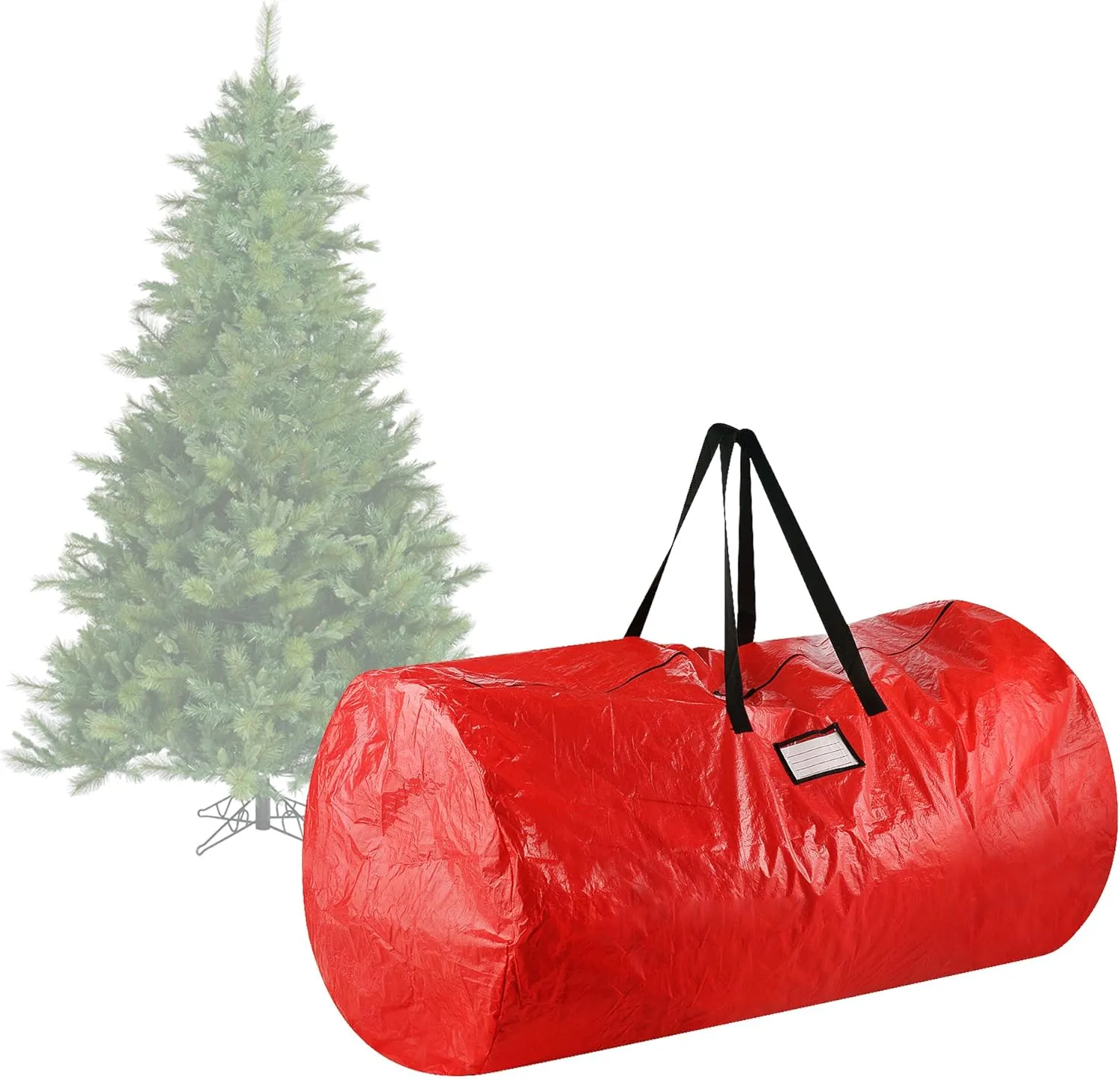 Christmas Tree and Wreath Storage Bag Set - Zippered Canvas Organizers Store 9-Foot Artificial Tree and 30-Inch Holiday Wreaths by Elf Stor (Red)