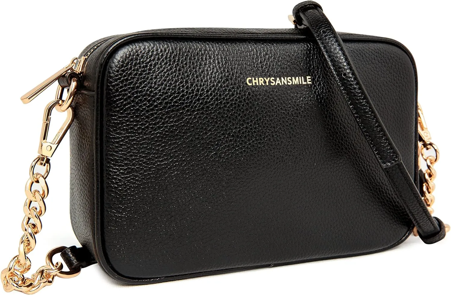 Chrysansmile Crossbody Bags for Women Genuine Leather Small Purse Black Soft Cross Body Bag with Tassel