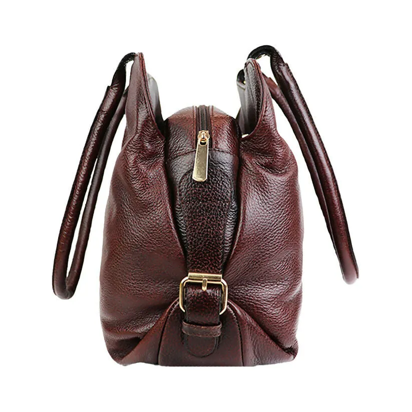 Classic Brown PU Leather Tote Bag – Spacious & Elegant Everyday Handbag