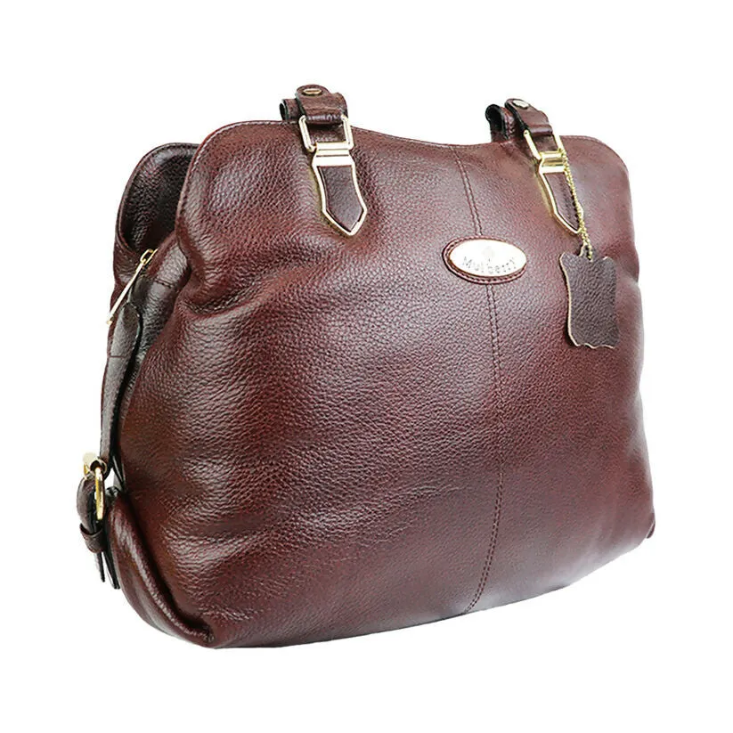 Classic Brown PU Leather Tote Bag – Spacious & Elegant Everyday Handbag