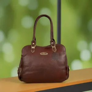 Classic Brown PU Leather Tote Bag – Spacious & Elegant Everyday Handbag