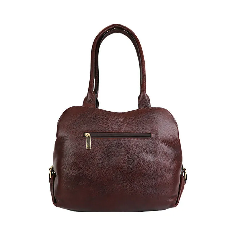 Classic Brown PU Leather Tote Bag – Spacious & Elegant Everyday Handbag