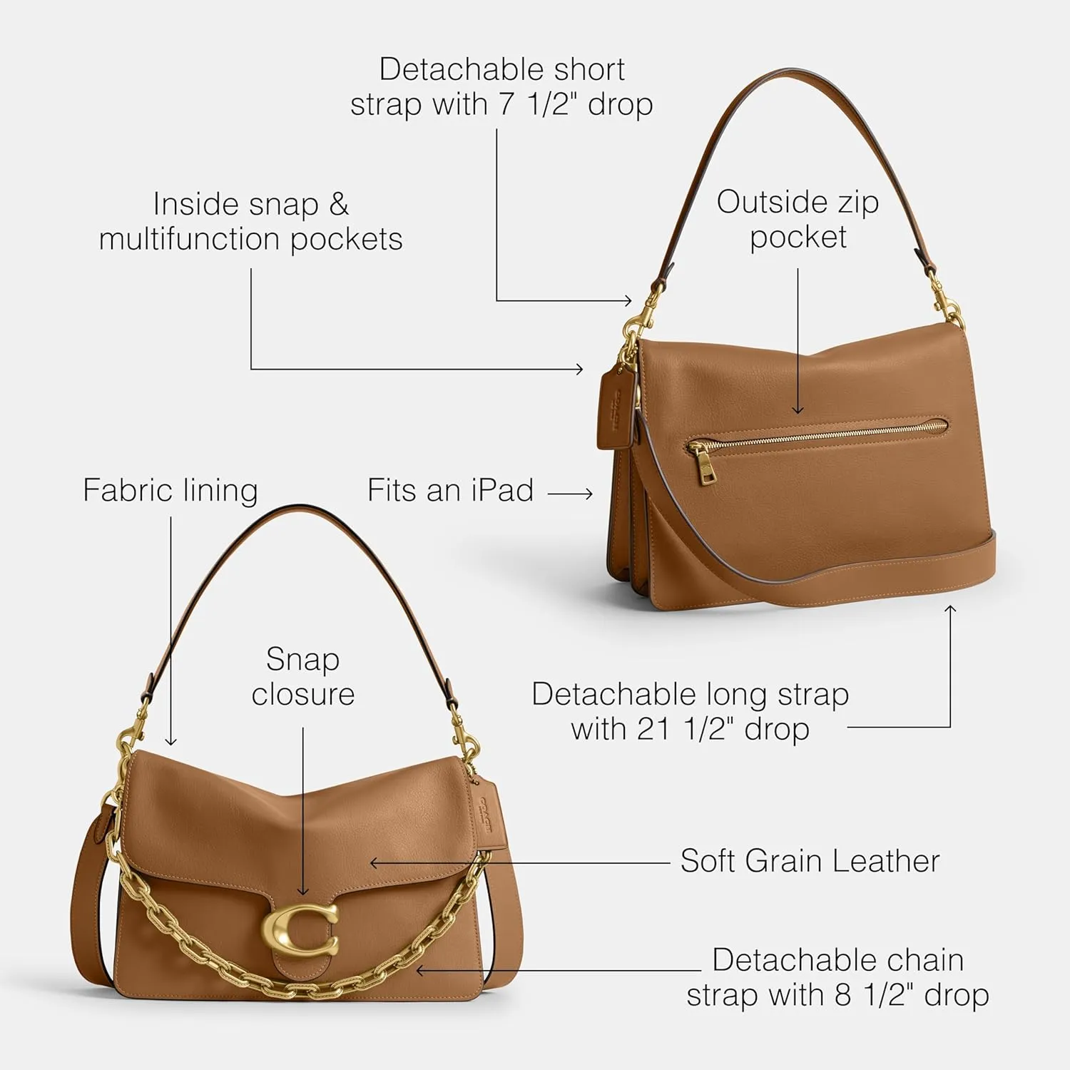 Coach Chain Tabby Shoulder Bag 30