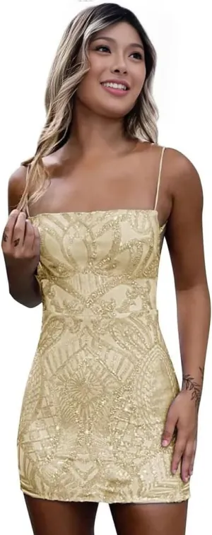 Coctail Dresses Womens Dresses Evening Party Formal Plus Size Sparkly Sequin Short Evening Party Gown