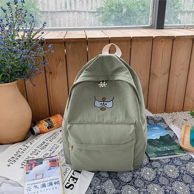 COLLEGE STYLE CARTOON PRINTED BACKPACK