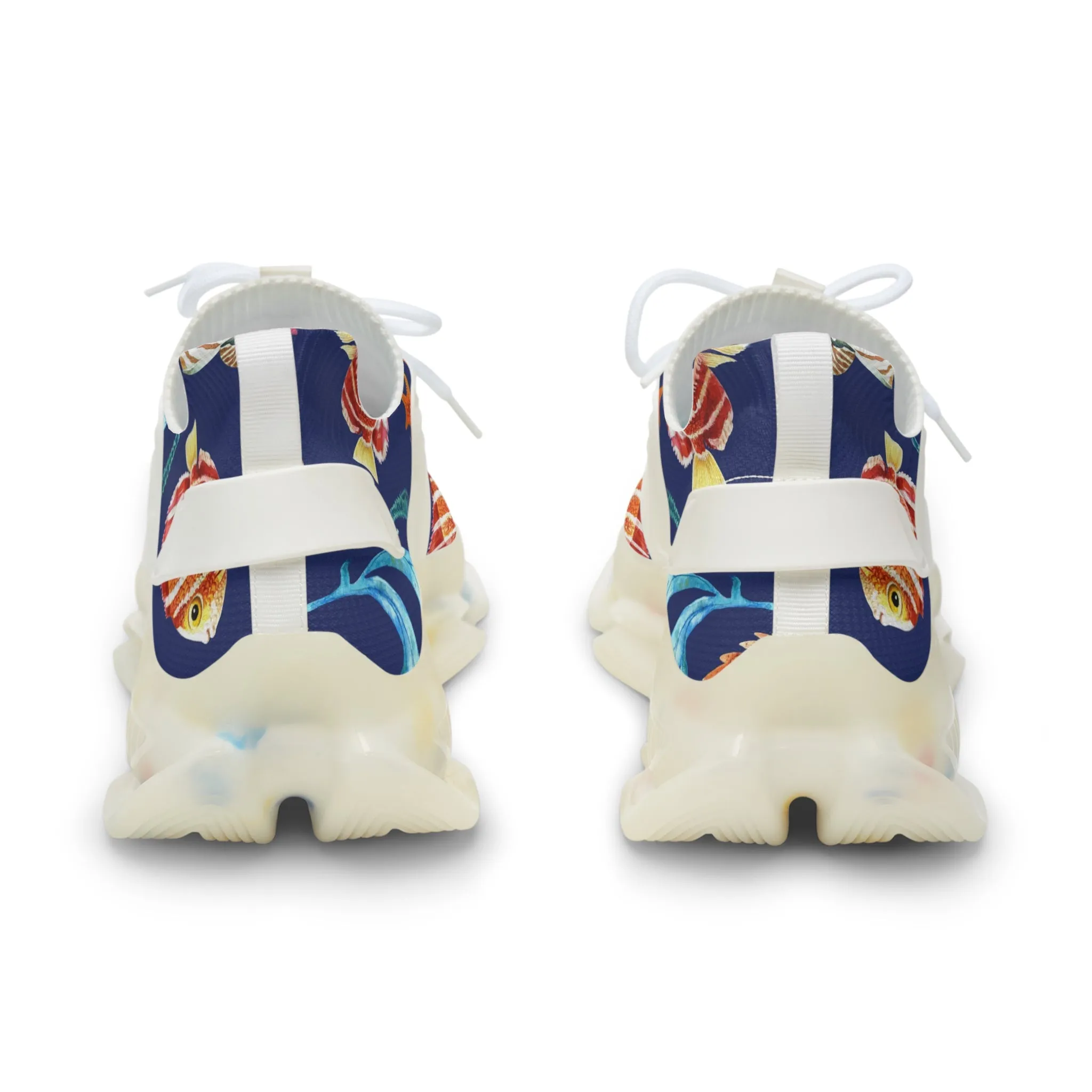 Colorful Fish and Coral Men's Mesh Sneakers