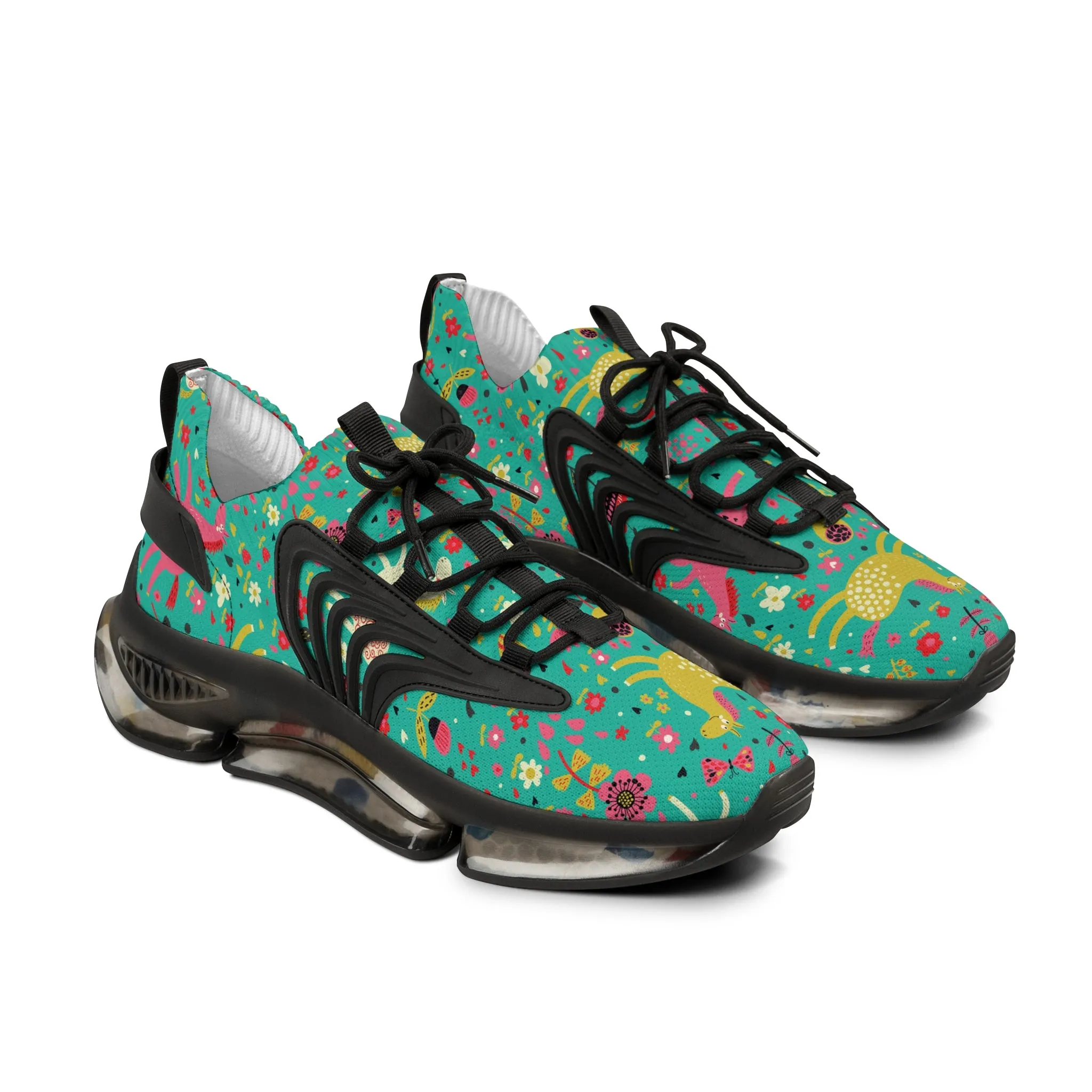 Colorful Horses Men's Mesh Sneakers