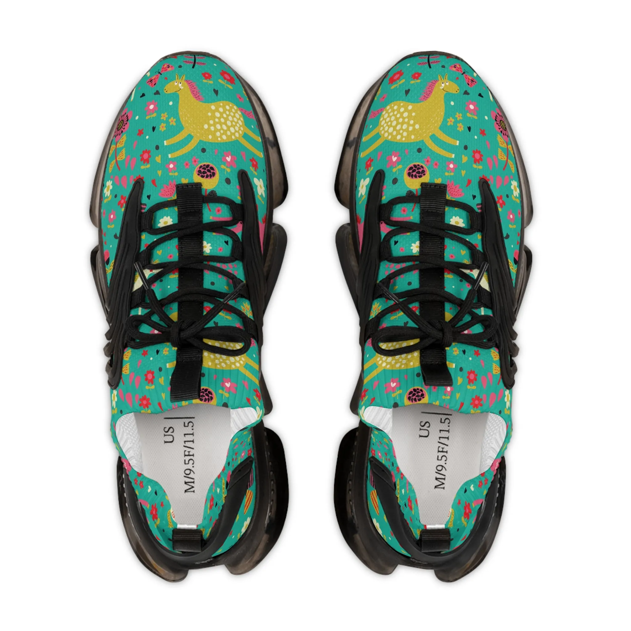Colorful Horses Men's Mesh Sneakers