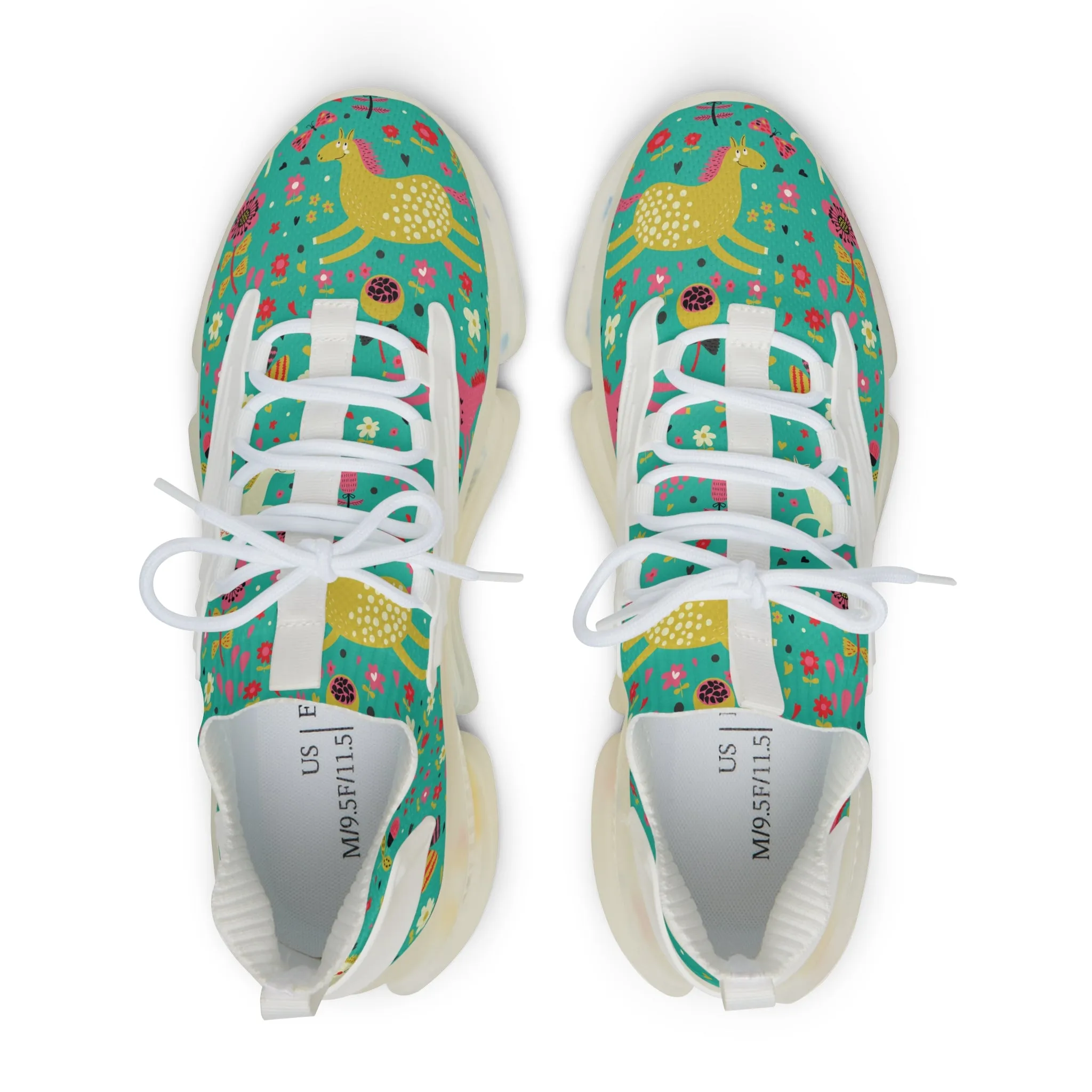 Colorful Horses Men's Mesh Sneakers