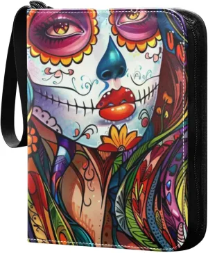 Colorful Mandala Art Card Binder, 400 Pockets Card Holder with 50 Sleeves, Sturdy Card Holder Folders for Game Cards & Sports Cards