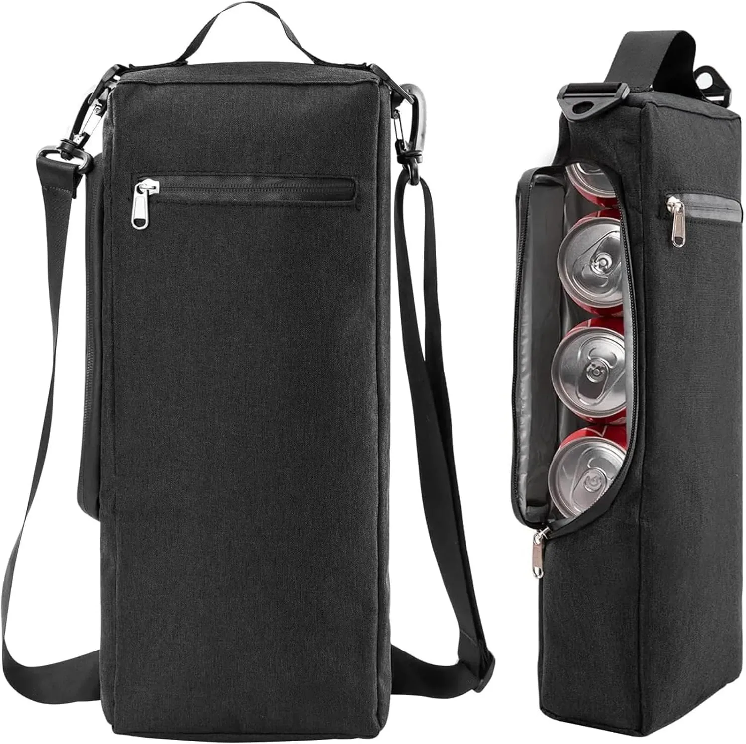 Convenient Insulation and Refrigeration Bag, Portable Crossbody Dual-use Ice Pack, Outdoor Travel Golf Cola Red Wine Beverage Bag, 3-5 Hours of Insulation and Cooling. (Black)