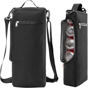 Convenient Insulation and Refrigeration Bag, Portable Crossbody Dual-use Ice Pack, Outdoor Travel Golf Cola Red Wine Beverage Bag, 3-5 Hours of Insulation and Cooling. (Black)