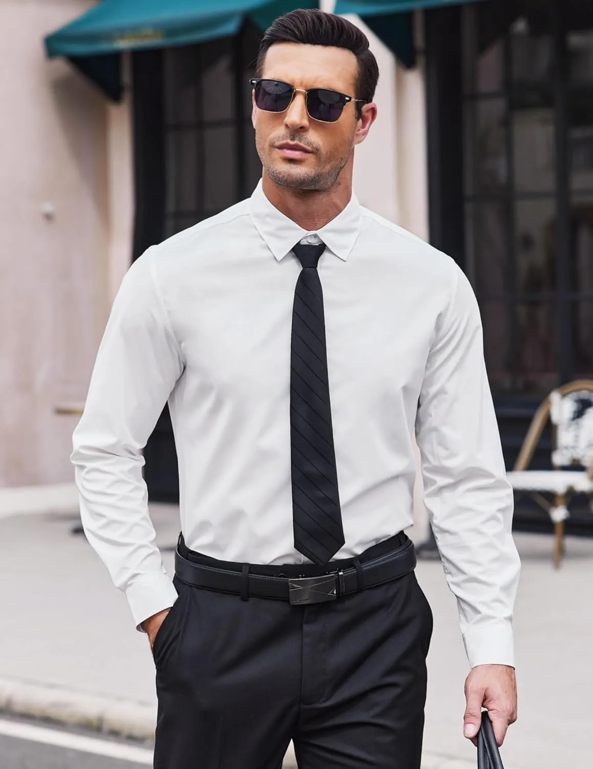 COOFANDY Men's Long Sleeve Button Down Shirts Casual Untucked Dress Shirt Summer Beach Wedding Shirts