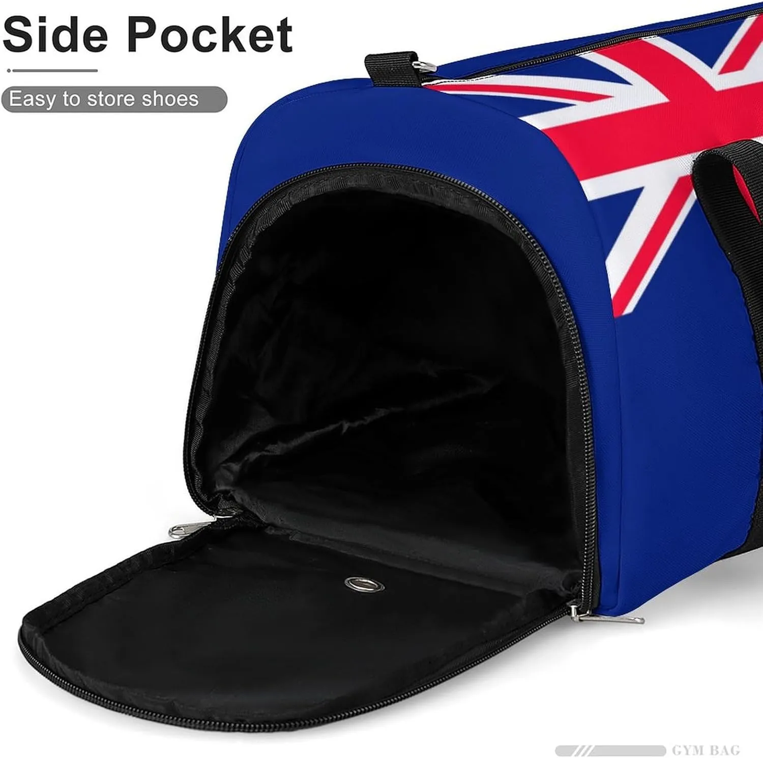 Cook Lslands Flag Sports Duffle Bag for Boys Girls with Shoe Compartment Overnight