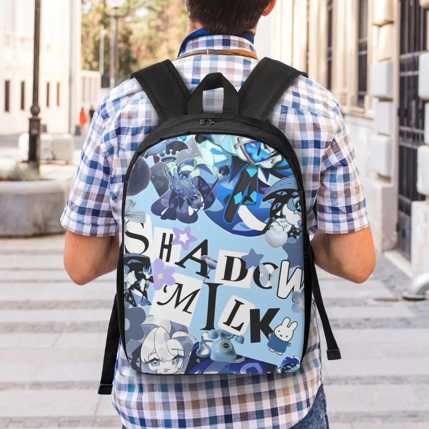 Cookie Run Kingdom Shadow Milk Cookie Fashion Backpack, School, Computer Bag.