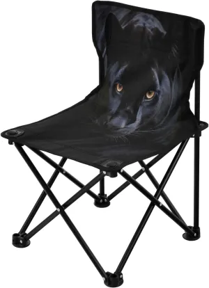 Cool Black Panther Camping Chairs Lightweight Folding Chairs Portable Lawn Chairs,Carry Bag Included for Outdoor Camp Hiking, Beach, and Picnics