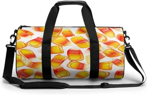 Corn Candy Gym Bag Sports Duffle Bags for Men Women Travel Swimming Fitness with Shoe And Wet Compartment