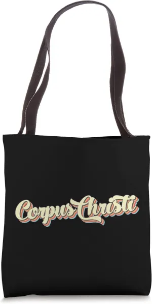Corpus Christi TShirt Retro Art Baseball Font Vintage Tote Bag