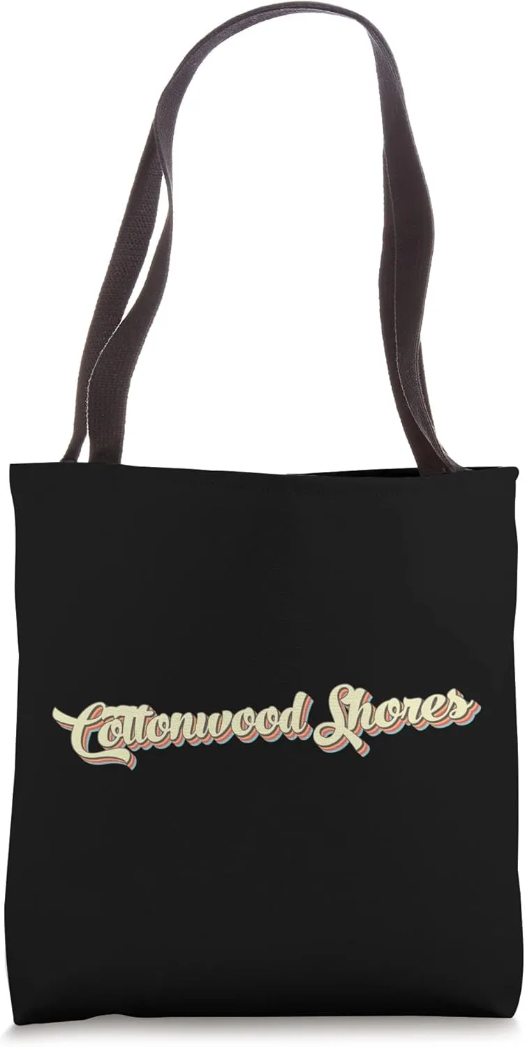 Cottonwood Shores TShirt Retro Art Baseball Font Vintage Tote Bag