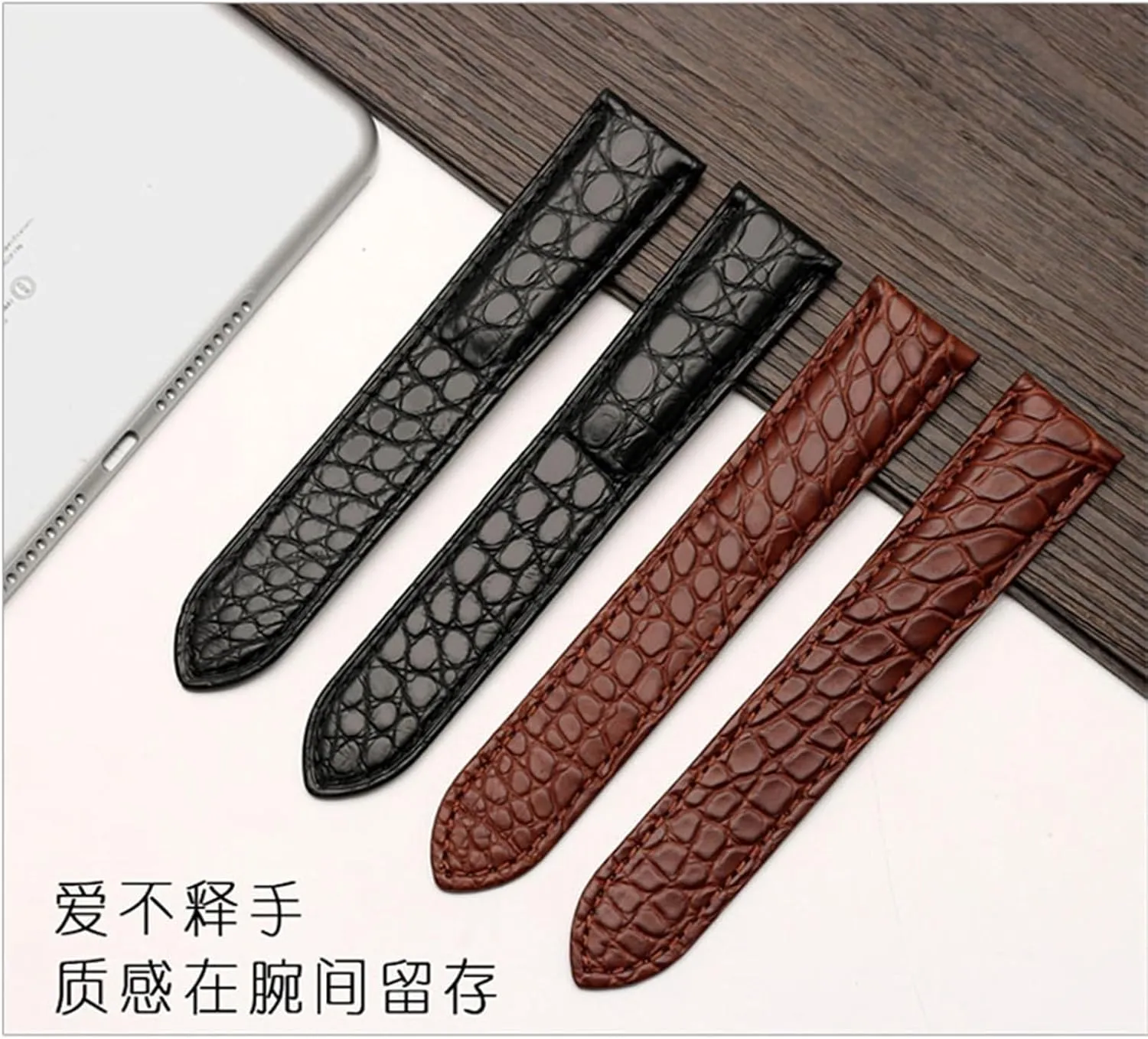 Crocodile Leather Watch Strap，For Cartier Watch Band 20mm，Leather Tank Key London Calibo Watch Chain Women 20mm
