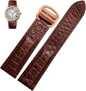 Crocodile Leather Watch Strap，For Cartier Watch Band 20mm，Leather Tank Key London Calibo Watch Chain Women 20mm