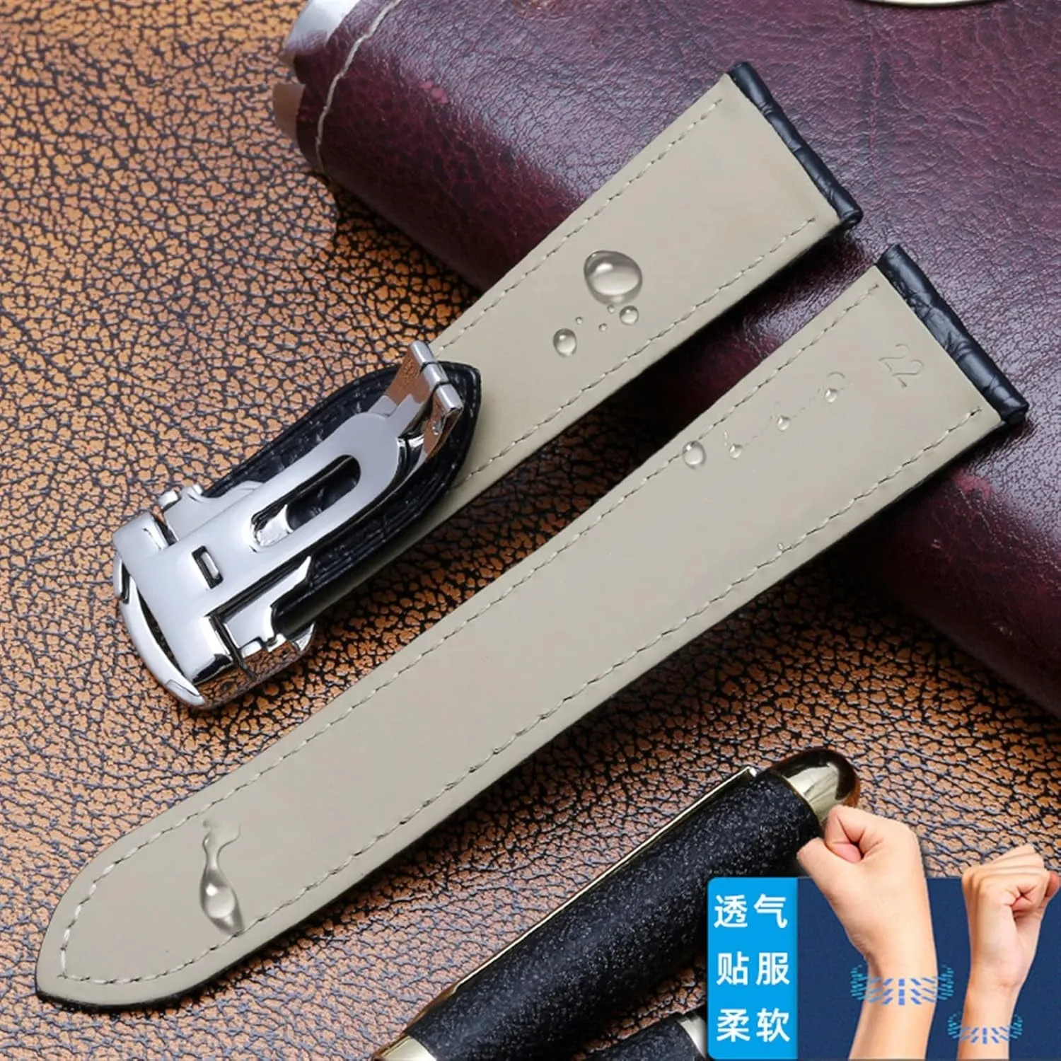 Crocodile Leather Watch Strap，For Cartier Watch Band 20mm，Leather Tank Key London Calibo Watch Chain Women 20mm