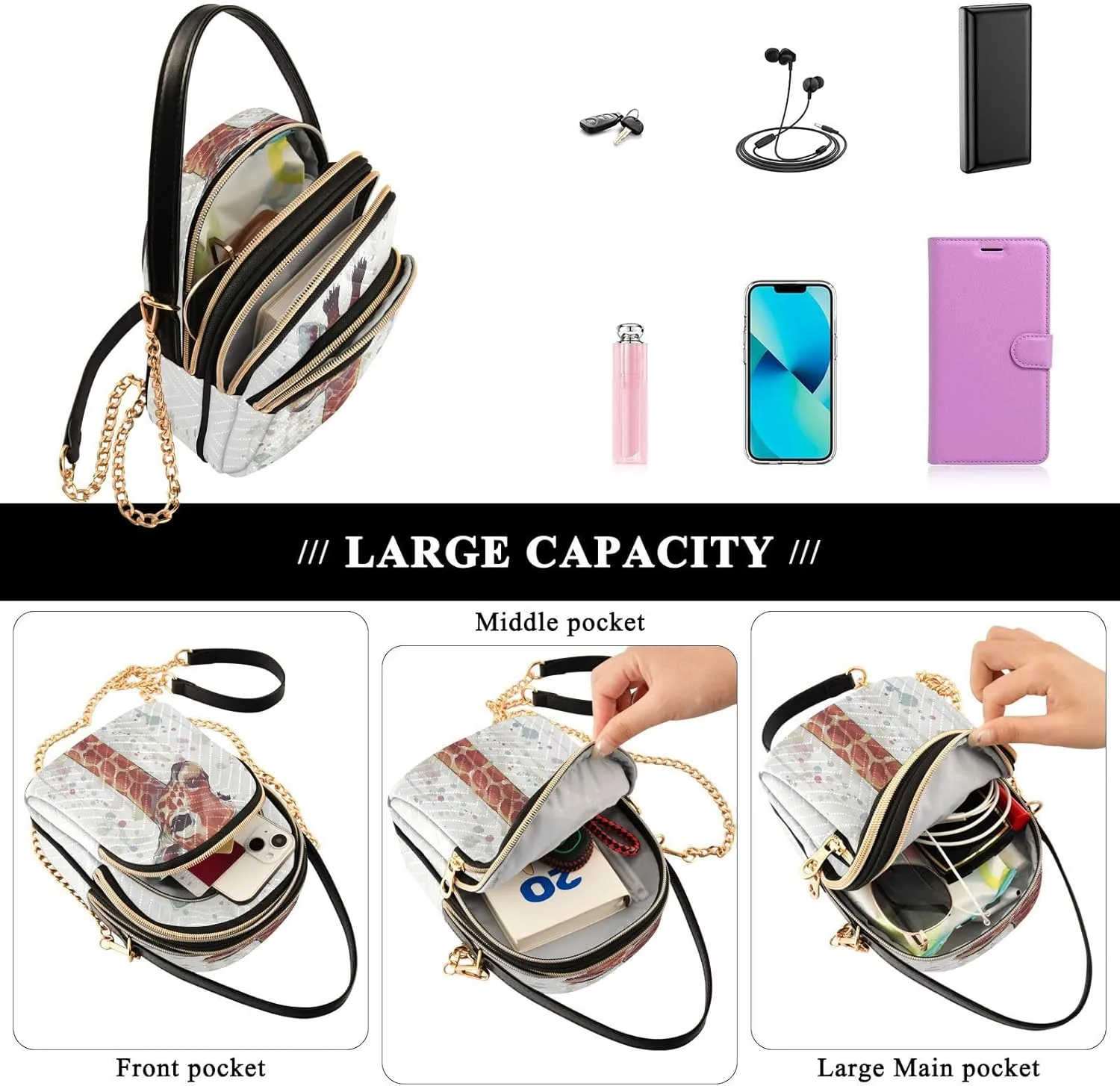 Crossbody Bags Crossbody Purse Chest Bag Indian Cute Owl for Women Trendy