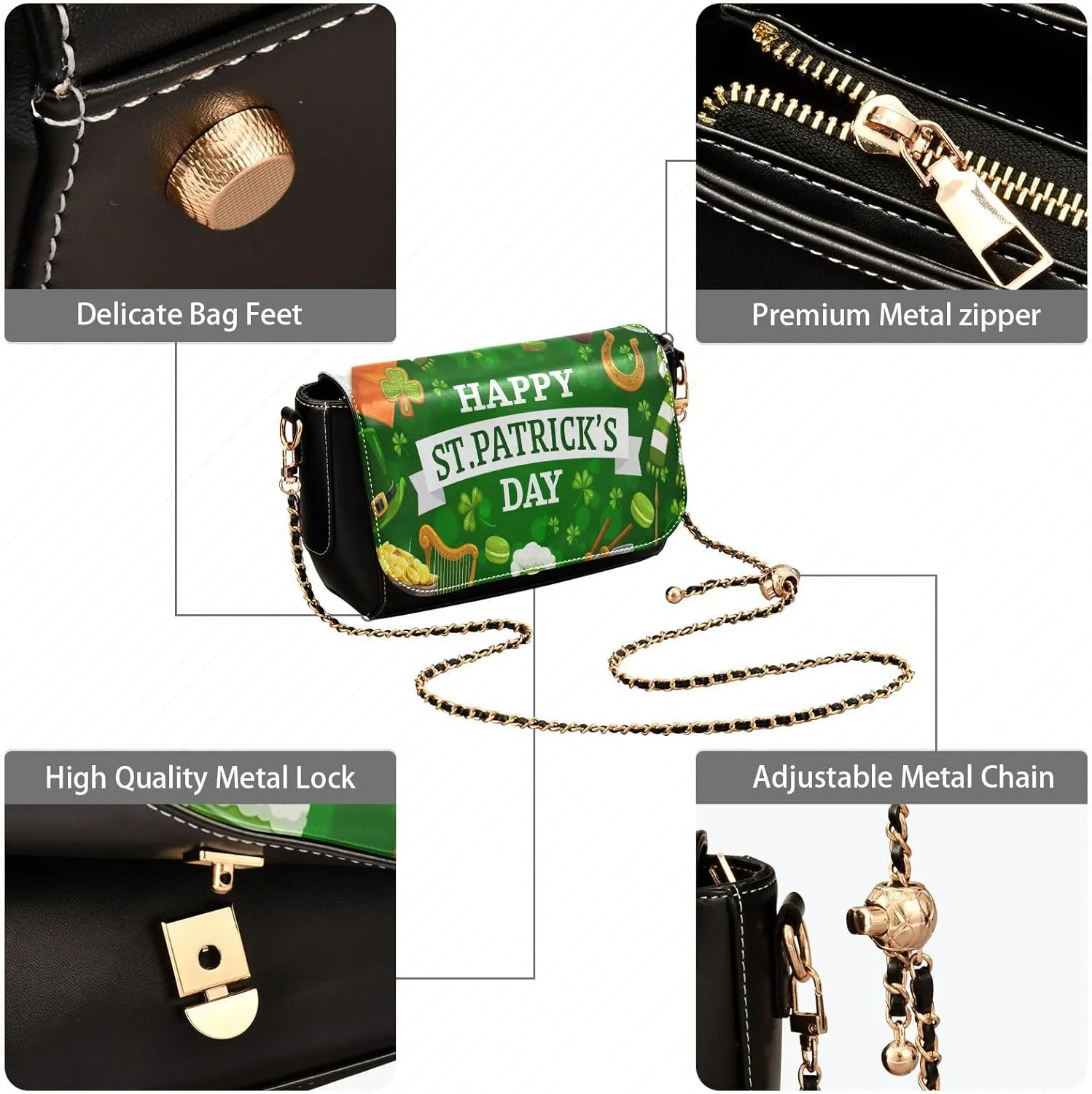Crossbody Bags for Women Trendy Women's Black Shoulder Bag Small PU Leather Flap Cross Body Bag Handbags