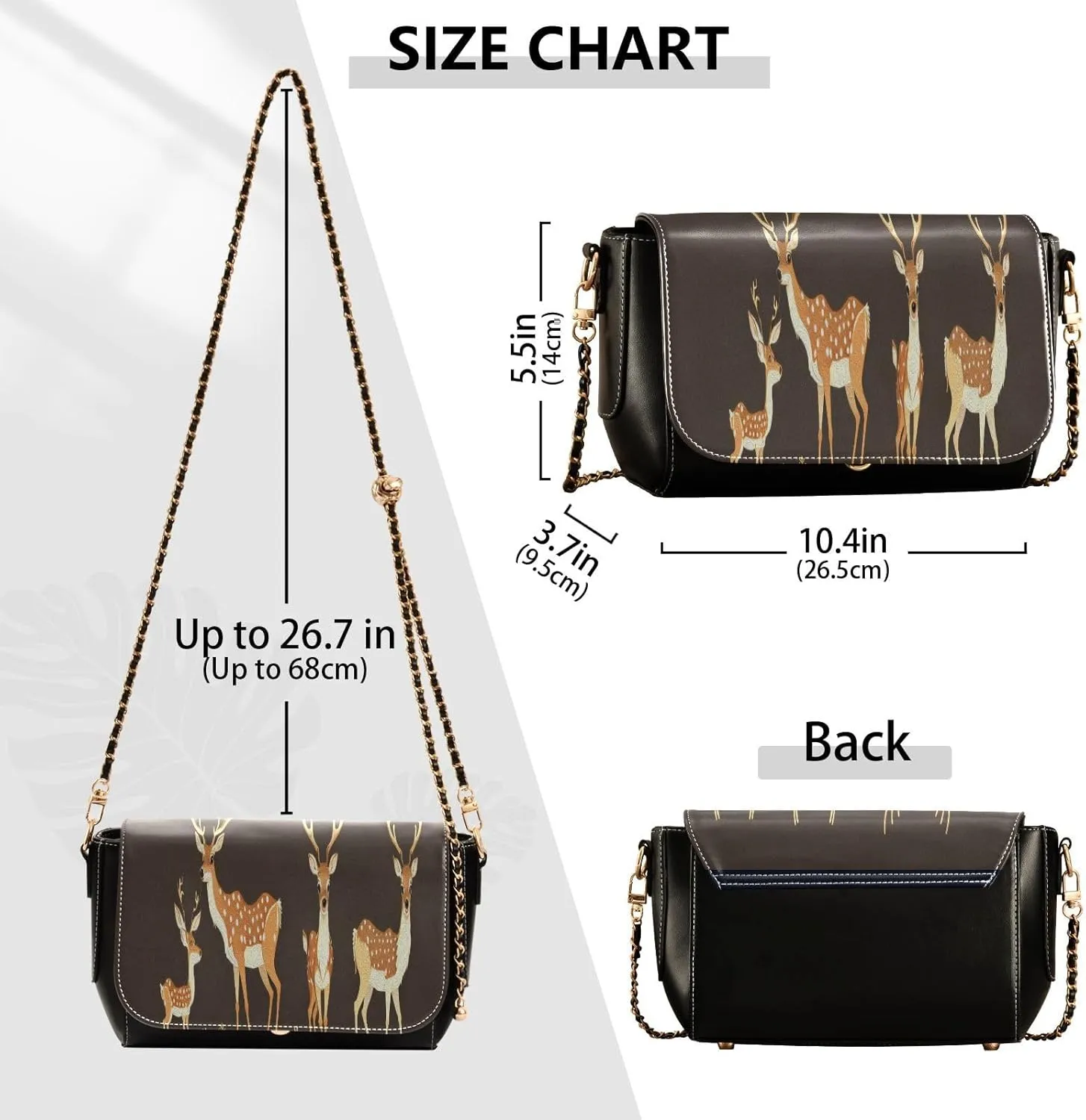 Crossbody Bags for Women Trendy Women's Black Shoulder Bag Small PU Leather Flap Cross Body Bag Handbags