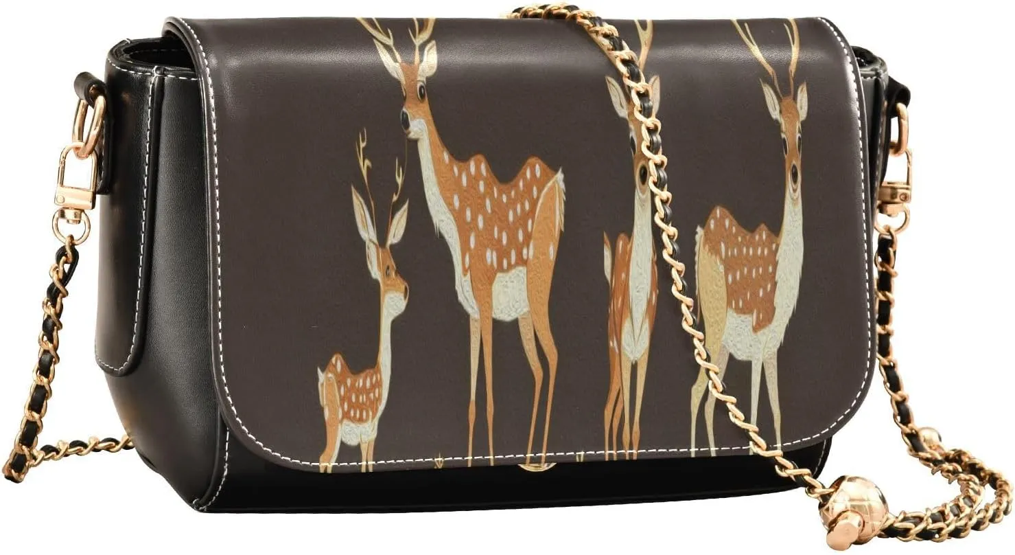 Crossbody Bags for Women Trendy Women's Black Shoulder Bag Small PU Leather Flap Cross Body Bag Handbags