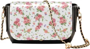 Crossbody Bags for Women Trendy Women's Black Shoulder Bag Small PU Leather Flap Cross Body Bag Handbags