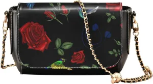 Crossbody Bags for Women Trendy Women's Black Shoulder Bag Small PU Leather Flap Cross Body Bag Handbags