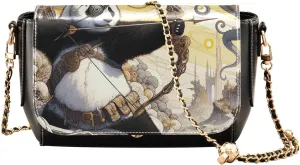 Crossbody Bags for Women Trendy Women's Black Shoulder Bag Small PU Leather Flap Cross Body Bag Handbags