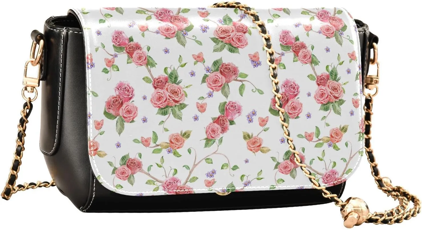 Crossbody Bags for Women Trendy Women's Black Shoulder Bag Small PU Leather Flap Cross Body Bag Handbags