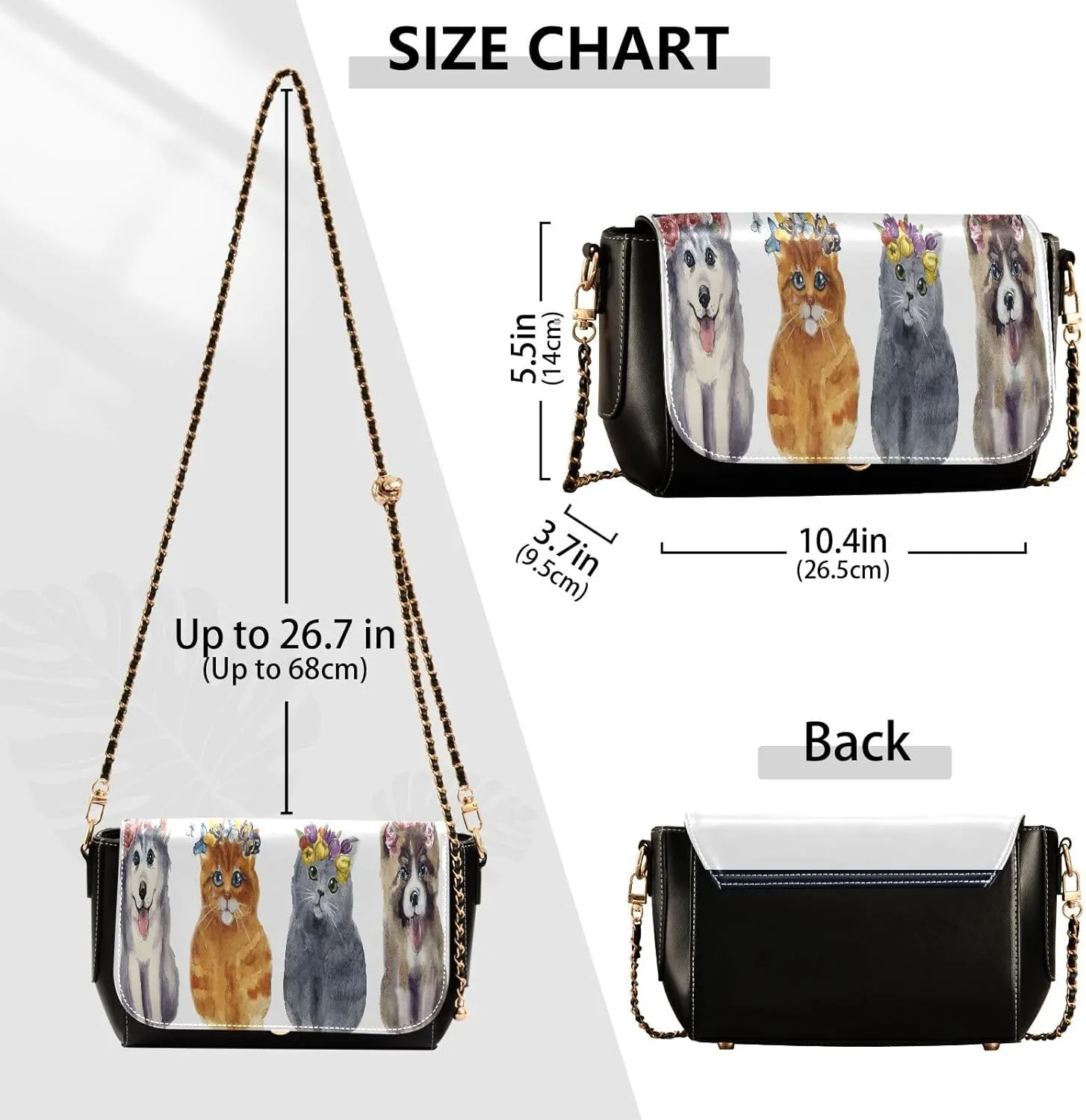 Crossbody Bags for Women Trendy Women's Black Shoulder Bag Small PU Leather Flap Cross Body Bag Handbags