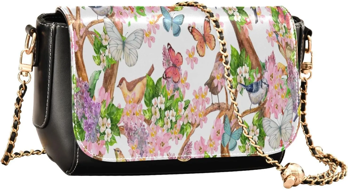 Crossbody Bags for Women Trendy Women's Black Shoulder Bag Small PU Leather Flap Cross Body Bag Handbags