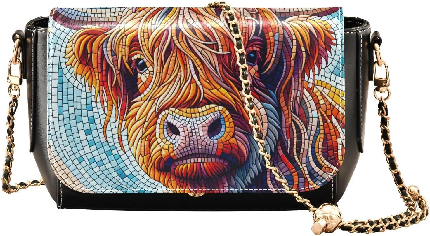 Crossbody Bags for Women Trendy Women's Black Shoulder Bag Small PU Leather Flap Cross Body Bag Handbags