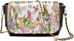 Crossbody Bags for Women Trendy Women's Black Shoulder Bag Small PU Leather Flap Cross Body Bag Handbags