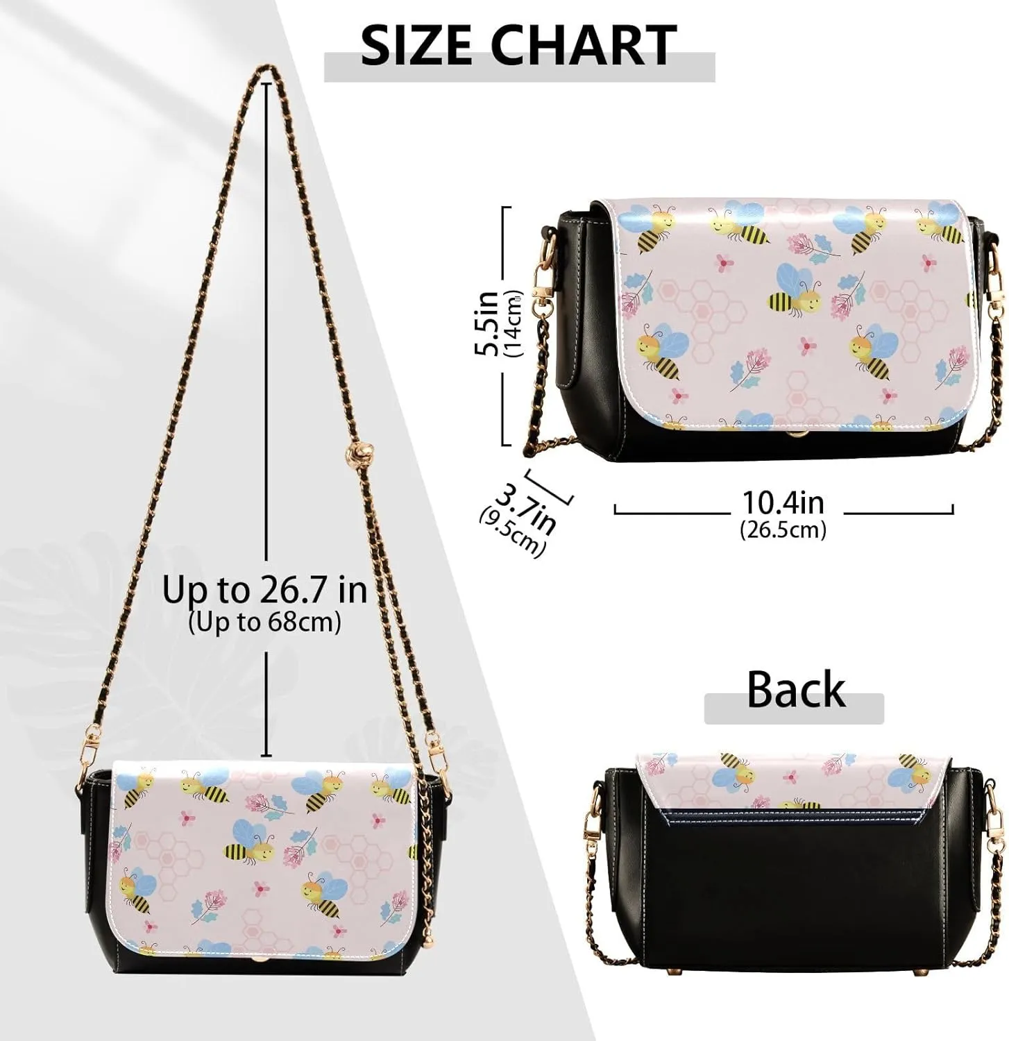 Crossbody Bags for Women Trendy Women's Black Shoulder Bag Small PU Leather Flap Cross Body Bag Handbags