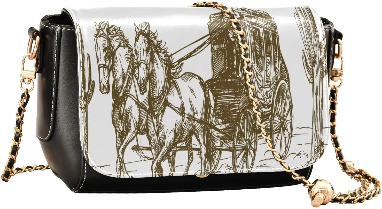 Crossbody Bags for Women Trendy Women's Black Shoulder Bag Small PU Leather Flap Cross Body Bag Handbags