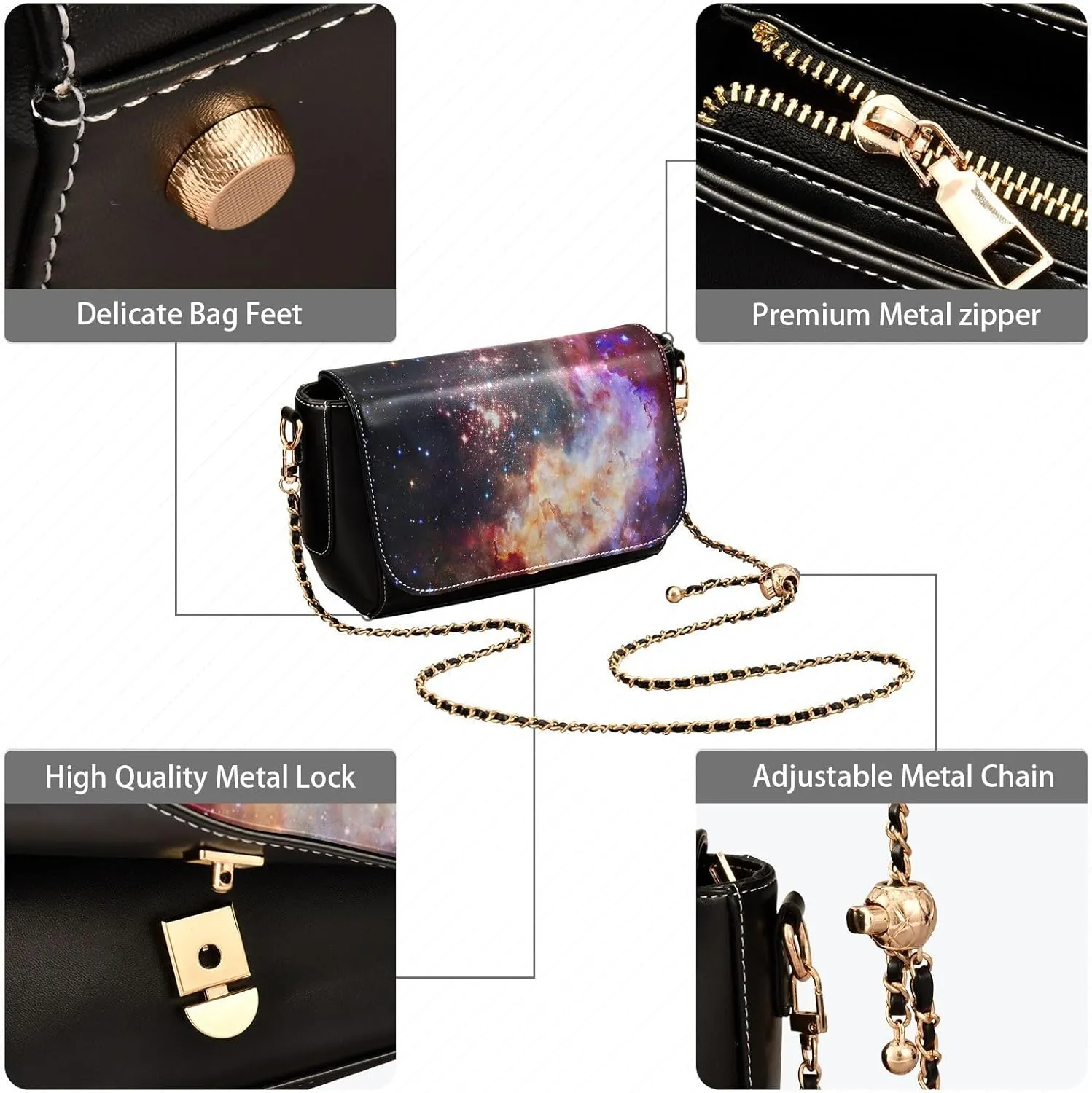 Crossbody Bags for Women Trendy Women's Black Shoulder Bag Small PU Leather Flap Cross Body Bag Handbags